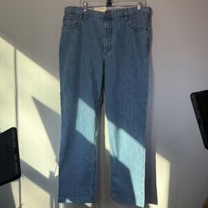 Lands' End Traditional Fit Tapered Leg Jeans Mens 38 Blue New Denim 38x30